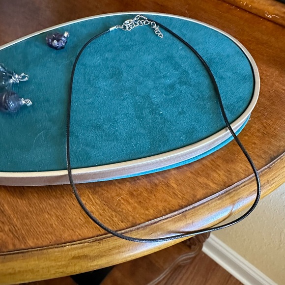 Set of 4 pendants with cord. Groot, Dragon head, acorn, and Paw.  Fluorite - Picture 3 of 6